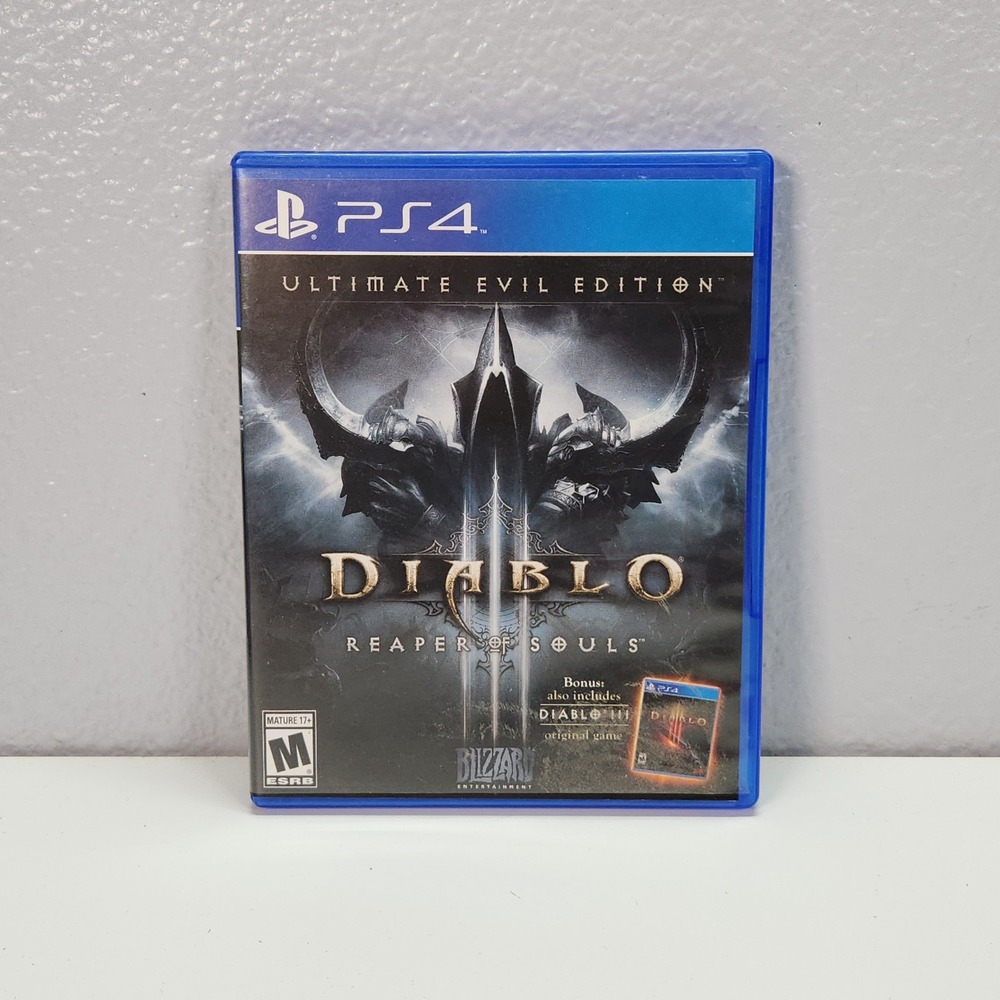 PS4 Diablo III Reaper of Souls Game Ultimate Evil Edition Complete Mint Disc